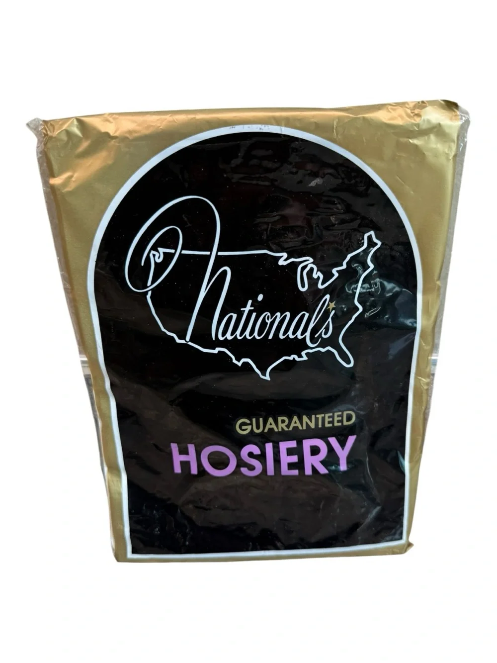 National’s Guaranteed Hosiery Stay Up Nylon Stockings One Size T-14 Woodbeige